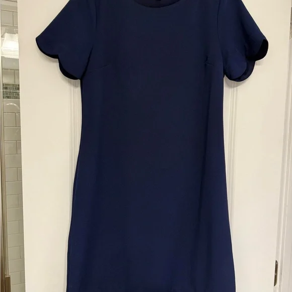 Monteau | Dresses | Monteau Blue Scallop Sleeve Sheath Dress | Poshmark Monteau | Dresses | Monteau Blue Scallop Sleeve Sheath Dress | Poshmark